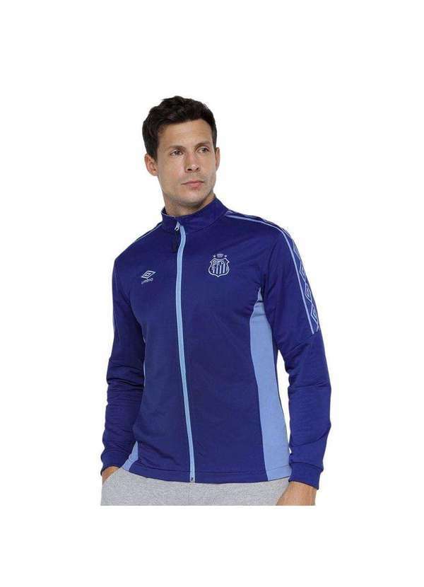 Vista 2 Jaqueta Umbro Santos Viagem 2024/25 Masculino Azul Umbro
