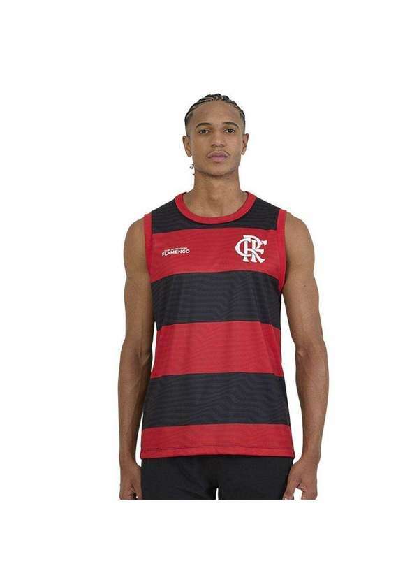 Vista 2 Regata Braziline Flamengo Presença Masculina Preto braziline