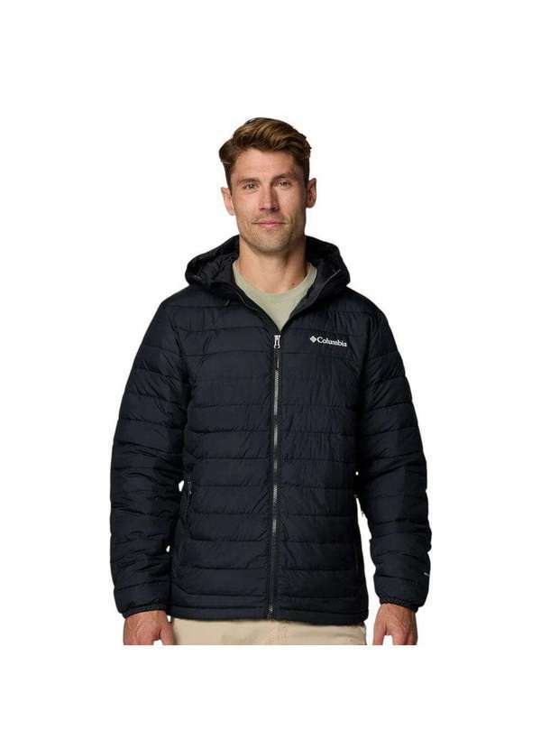 Vista 2 Jaqueta Columbia Powder Lite Ii Hooded Masculino Preto Columbia