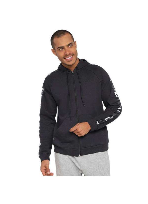 Vista 2 Jaqueta Fila Basic Tape Ii Plus Size Masculina Preto Fila