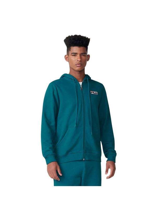 Vista 2 Jaqueta Fila Essencial com Capuz Masculina Verde Fila