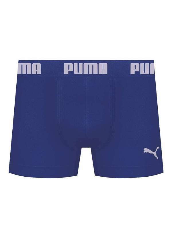 Vista 2 Cueca Boxer Puma sem Costura Masculina Azul Puma