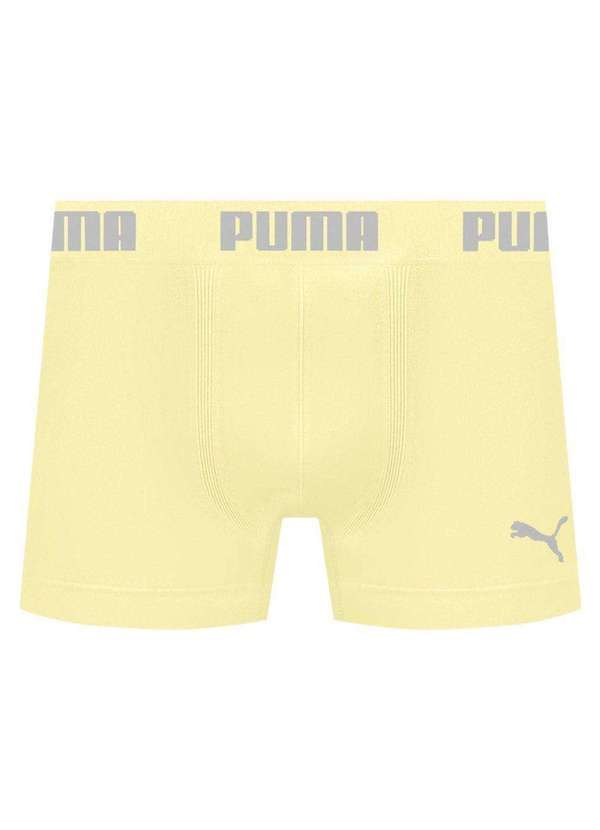 Vista 2 Cueca Puma Boxer sem Costura Masculina Amarelo Puma