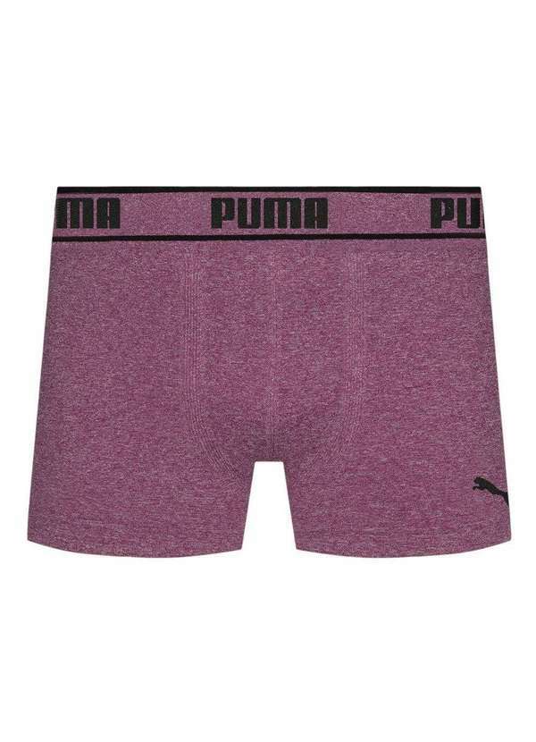 Vista 2 Cueca Puma Boxer sem Costura Masculina Roxo Puma
