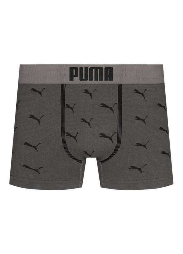 Vista 2 Cueca Puma Boxer sem Costura Masculina Cinza Puma