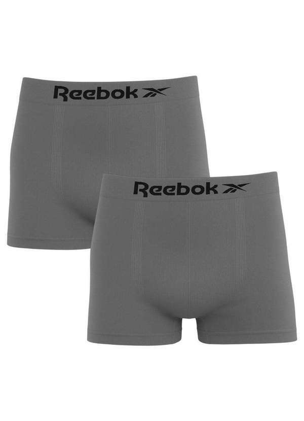 Vista 2 Kit 2 Cuecas Boxer Reebok Classic Masculina Cinza Reebok