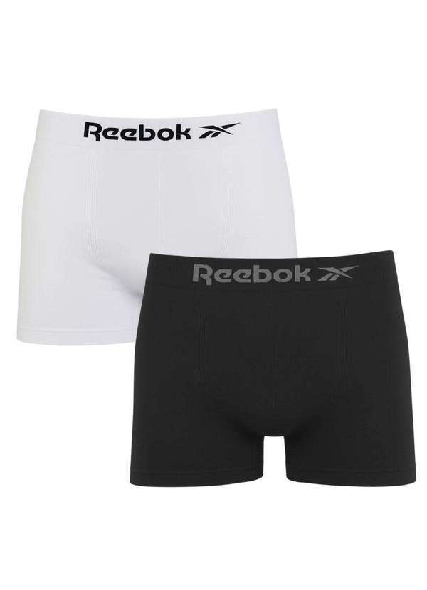 Vista 2 Kit 2 Cuecas Boxer Reebok Classic Masculina Branco Reebok