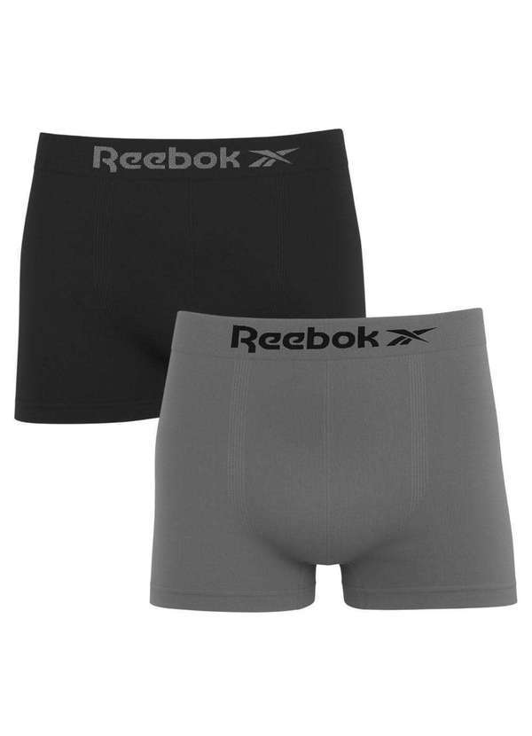 Vista 2 Kit 2 Cuecas Boxer Reebok Classic Masculina Preto Reebok