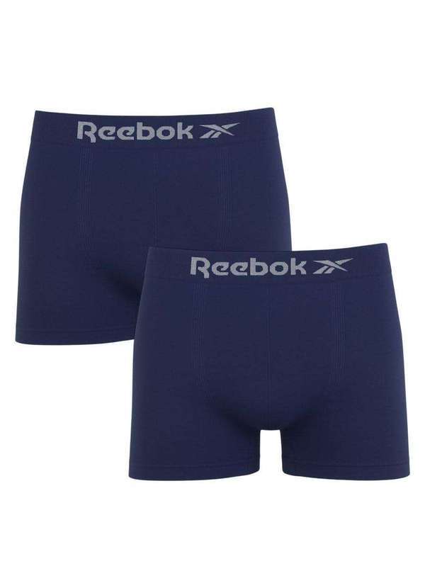 Vista 2 Kit 2 Cuecas Boxer Reebok Classic Masculina Azul Reebok