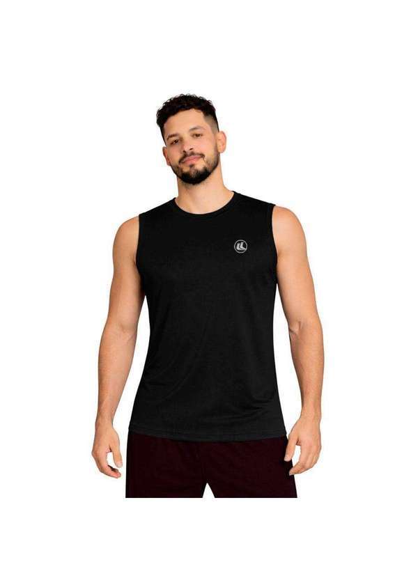Vista 2 Regata Machão Esporte Legal Fresh Masculina Preto Esporte Legal