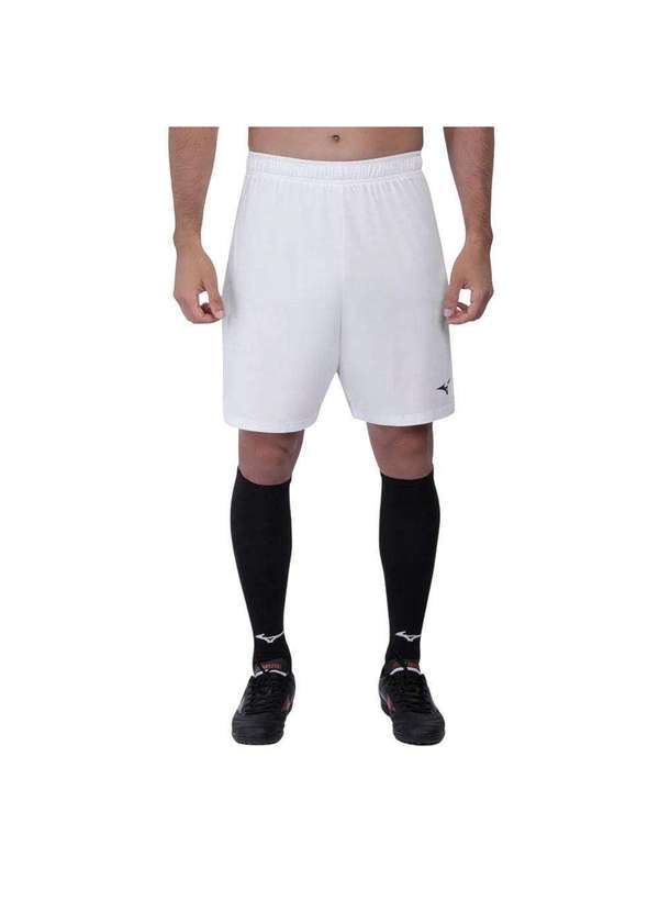 Vista 2 Calção Mizuno Futebol I Masculino Branco Mizuno