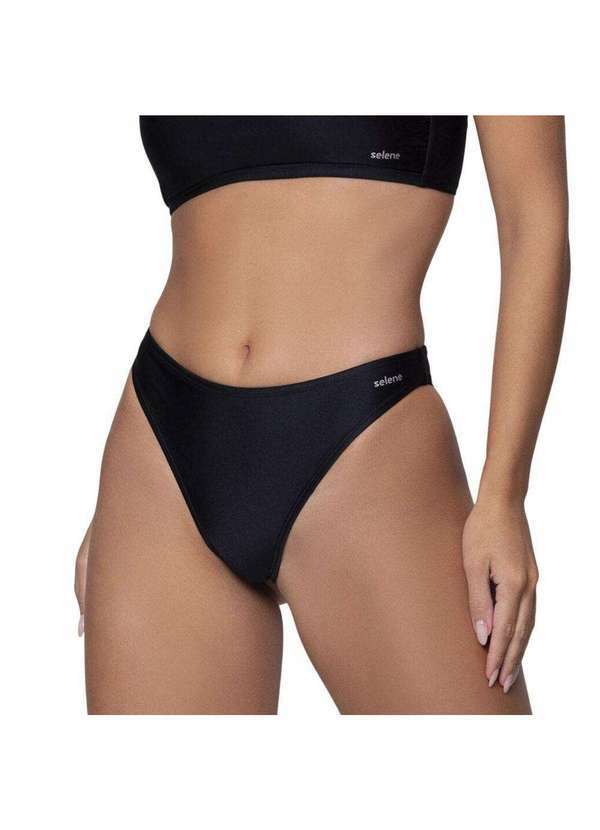 Vista 2 Calcinha Biquíni Selene Básica Feminina Preto SELENE