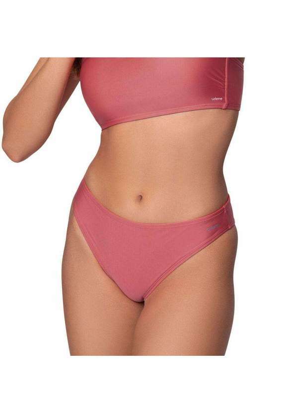 Vista 2 Calcinha Biquíni Selene Básica Feminina Rosa SELENE