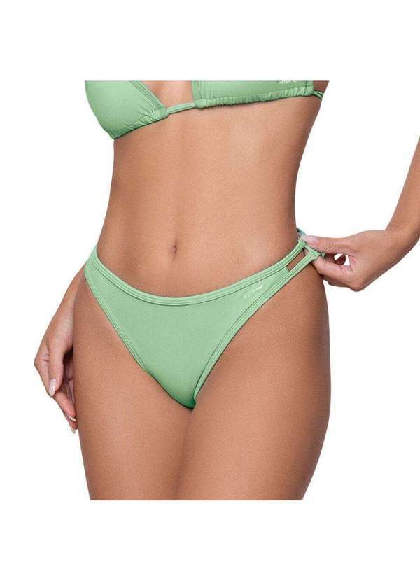 Vista 2 Calcinha Biquíni Selene com Tiras Feminina Verde SELENE