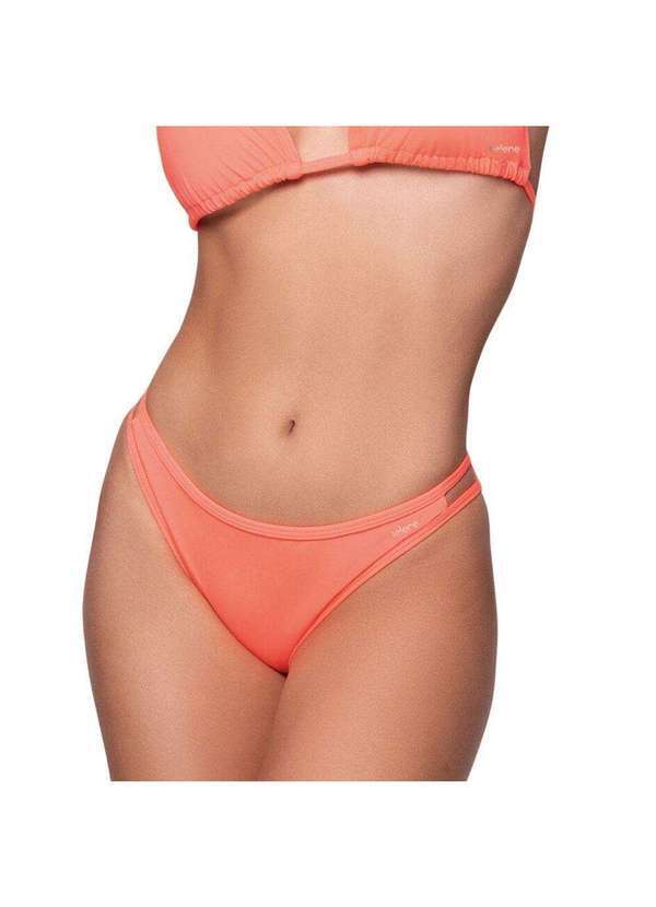 Vista 2 Calcinha Biquíni Selene com Tiras Feminina Laranja SELENE