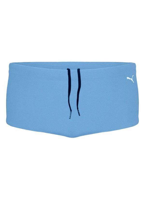 Vista 2 Sunga Puma Lateral Larga Masculina Azul Puma