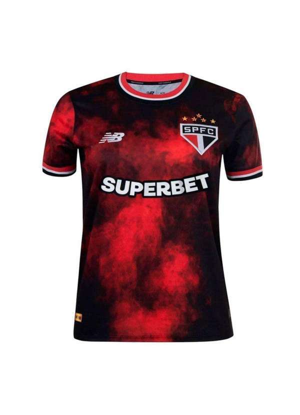 Vista 2 Camisa New Balance São Paulo Iii Torcedor 2024/25 Feminina Preto New Balance