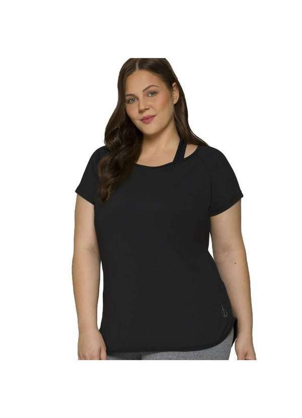 Camiseta Selene Dry Fit Plus Size Feminina Preto
