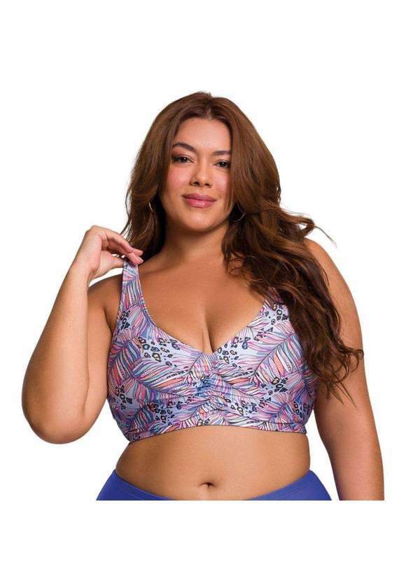 Top Biquíni Selene Regata Plus Size Feminino Roxo