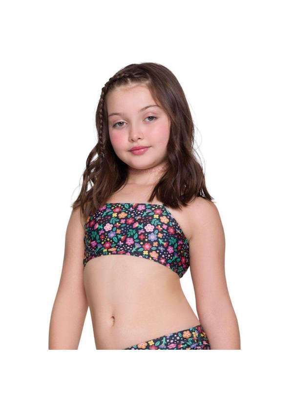 Vista 2 Top Biquíni Selene Alcinha Infantil Azul SELENE