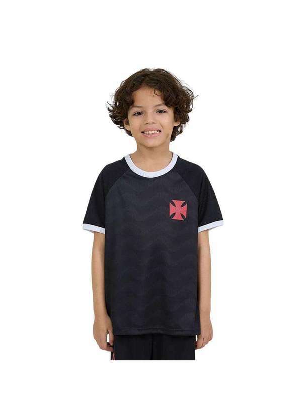 Vista 2 Camisa Braziline Vasco Rugido Infantil Preto braziline