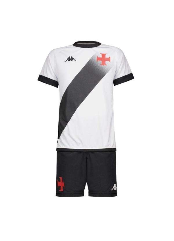 Vista 2 Conjunto Kappa Vasco Supporter Graphik Infantil Branco Kappa