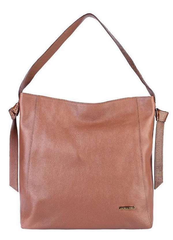 Bolsa Sacola de Ombro em Couro Croco Mara Whisky