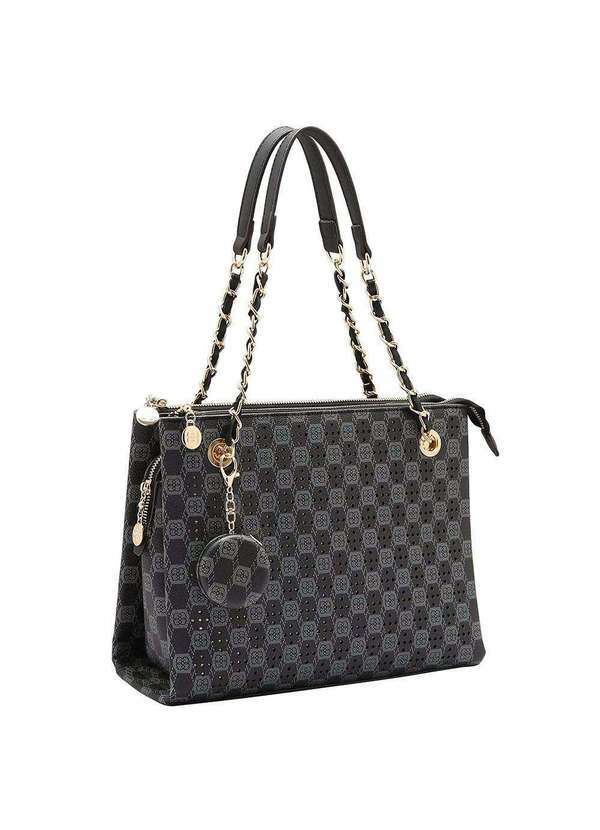 Vista 2 Bolsa Feminina Chenson Cg85023 - Preto/Cinza Chenson
