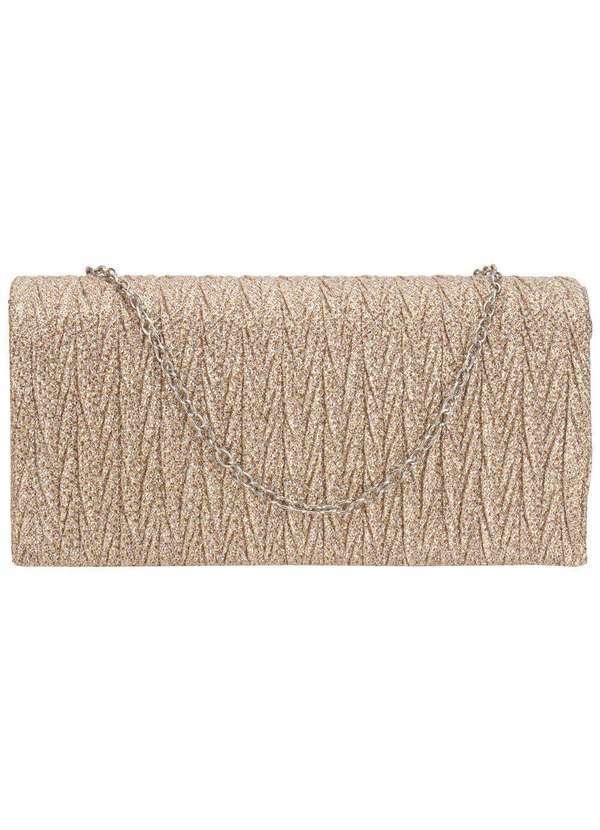 Vista 2 Bolsa Feminina Festa Melamel Fs77 Ouro/Rosado MELAMEL