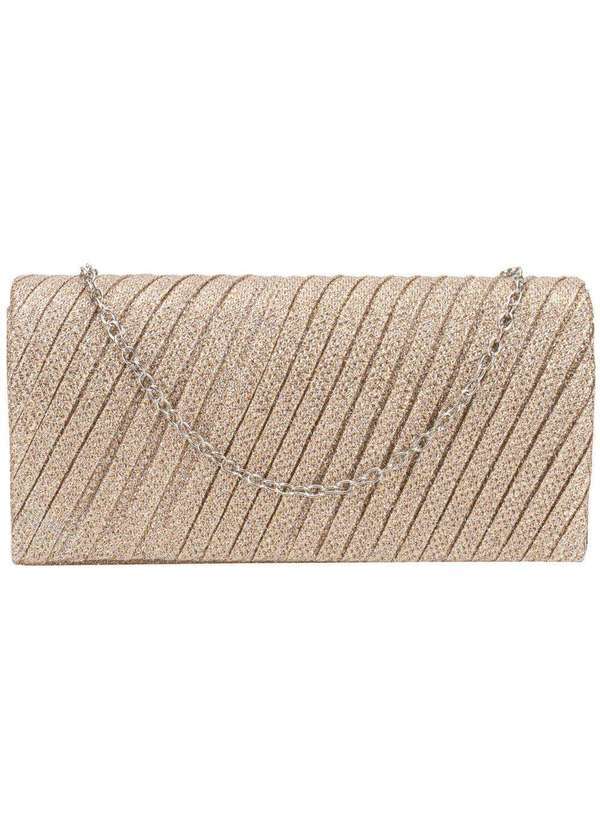 Vista 2 Bolsa Feminina Festa Melamel Fs79 Ouro/Rosado