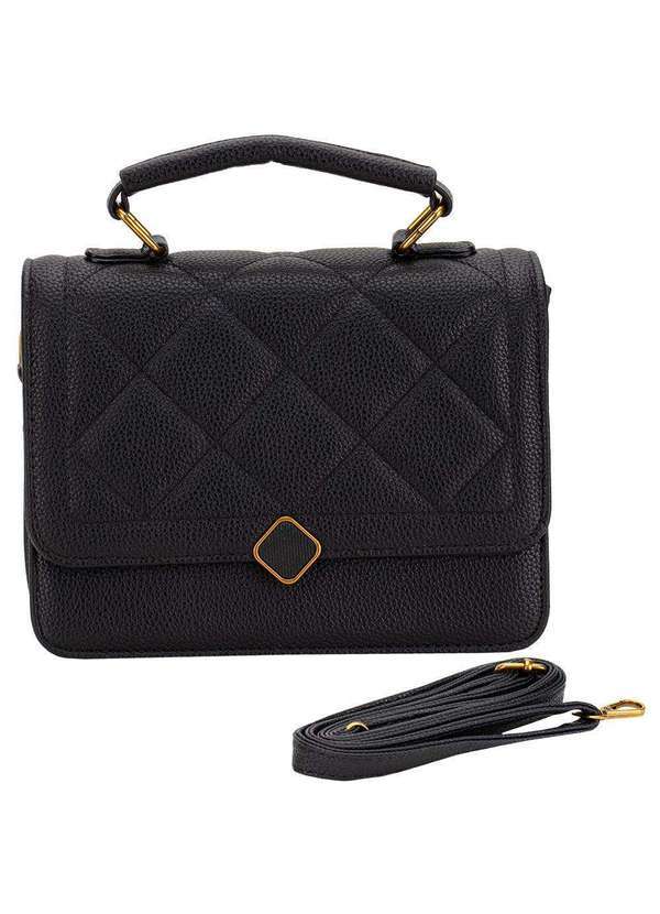 Vista 2 Bolsa Feminina H.E Sx-6031 Preto H.e