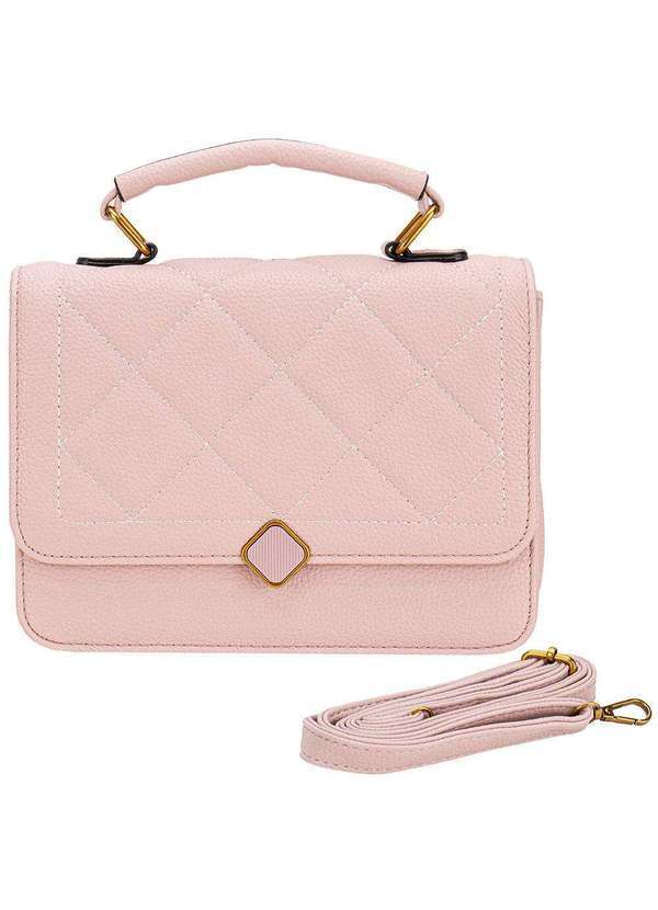 Vista 2 Bolsa Feminina H.E Sx-6031 Rosa H.e