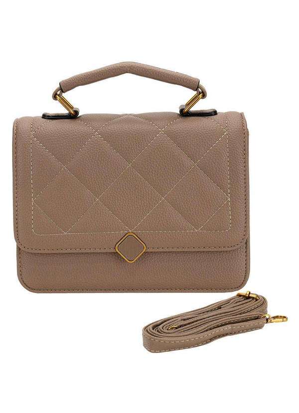 Vista 2 Bolsa Feminina H.E Sx-6031 Taupe H.e