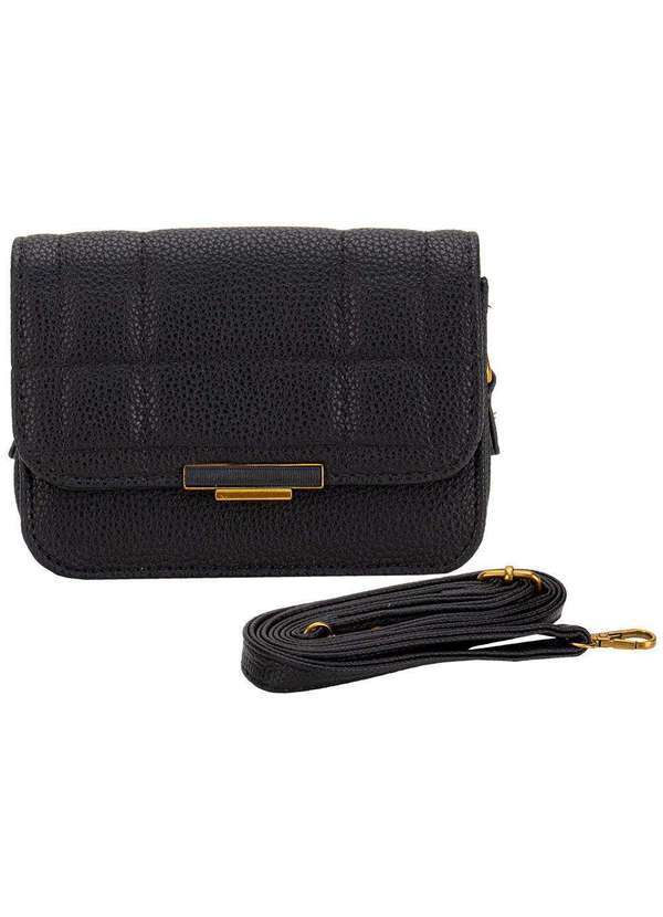 Vista 2 Bolsa Feminina Pequena H.E Sx-6033 Preto H.e