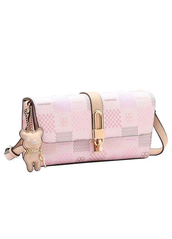 Vista 2 Bolsa Feminina Transversal Chenson Cg85098 Rosa