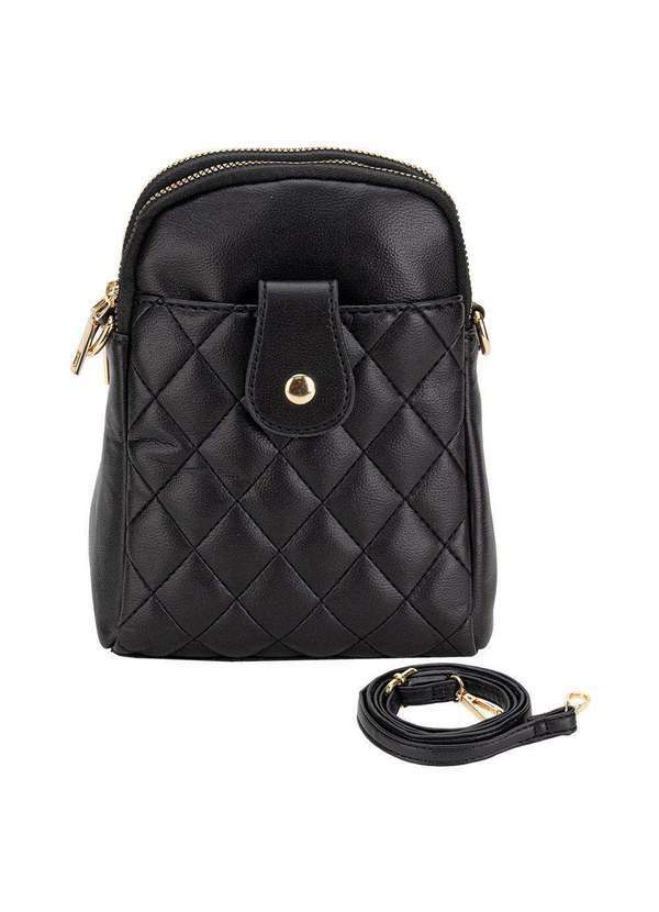 Vista 2 Bolsa Feminina Transversal Fuseco Wbft81007 - Preto