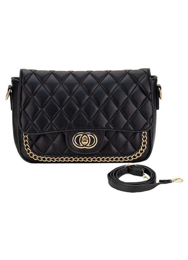 Vista 2 Bolsa Feminina Transversal Fuseco Wbft84232 - Preto Fuseco