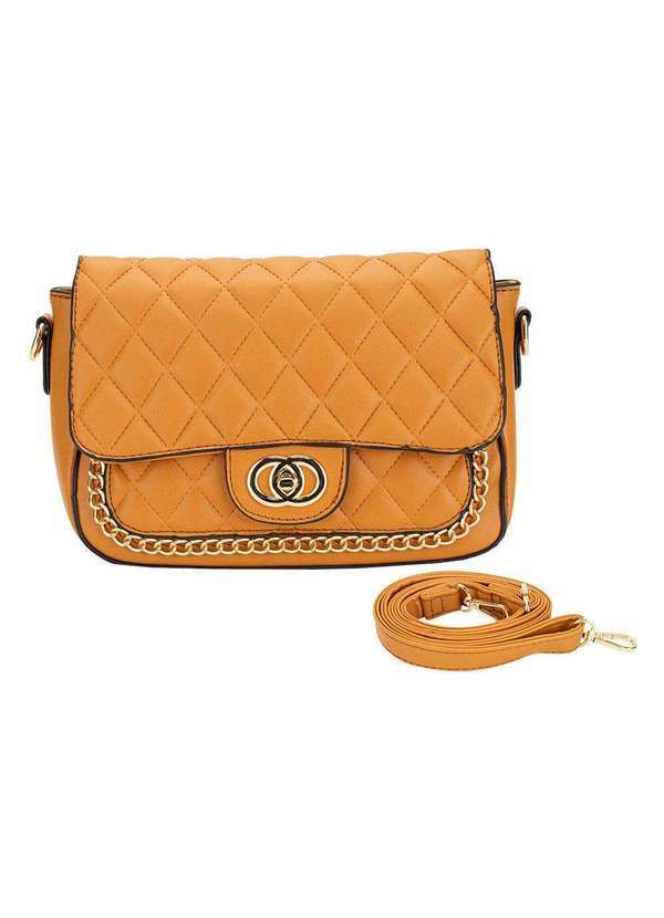 Vista 2 Bolsa Feminina Transversal Fuseco Wbft84232 - Caramelo Fuseco