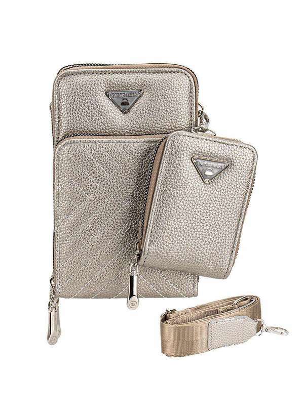 Vista 2 Bolsa Feminina Transversal H.E 0037-05 Prata