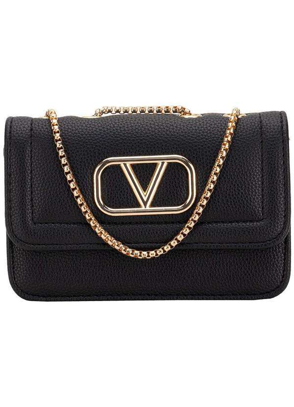 Vista 2 Bolsa Feminina Transversal H.E Cy030 Preto H.e