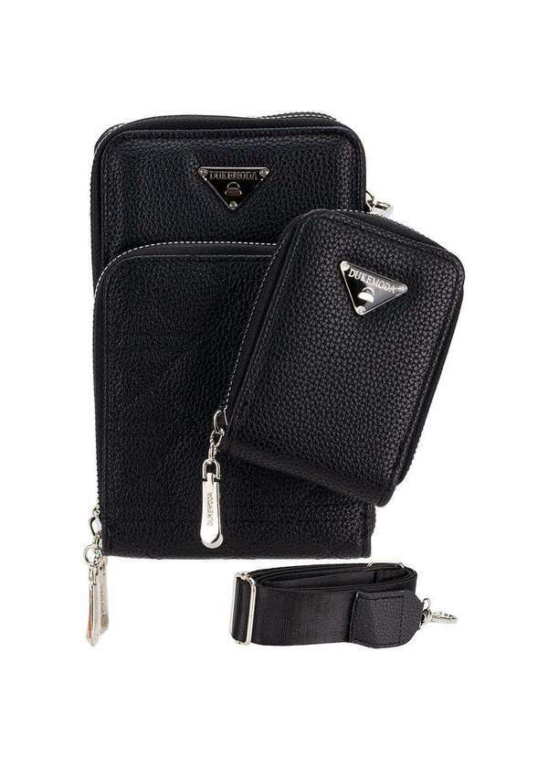 Vista 2 Bolsa Feminina Transversal H.E Fr34 Preto