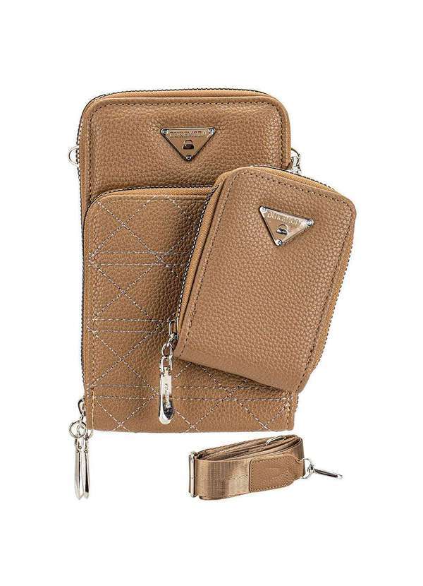 Vista 2 Bolsa Feminina Transversal H.E Fr34 Camel