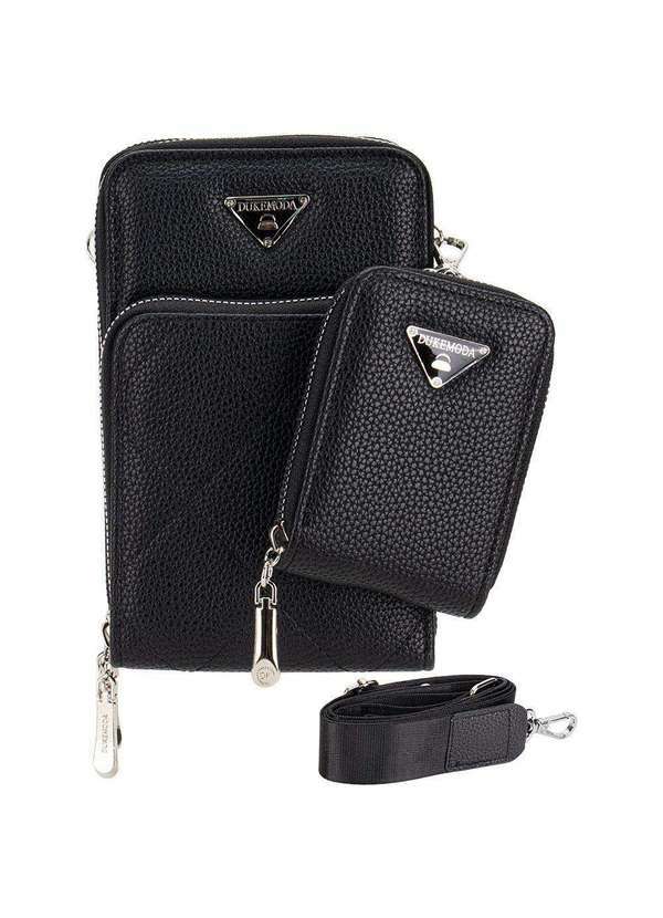 Vista 2 Bolsa Feminina Transversal H.E Fr40 Preto