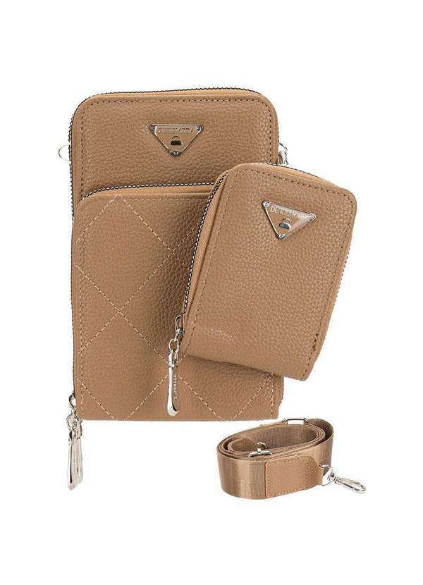 Vista 2 Bolsa Feminina Transversal H.E Fr40 Camel