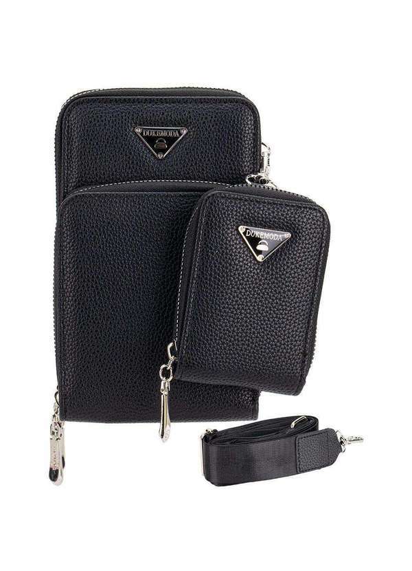 Vista 2 Bolsa Feminina Transversal H.E H2010 Preto