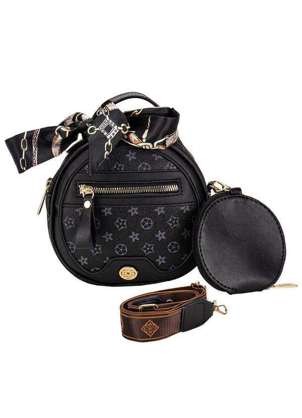 Vista 2 Bolsa Feminina Transversal H.E Xb8370 Preto