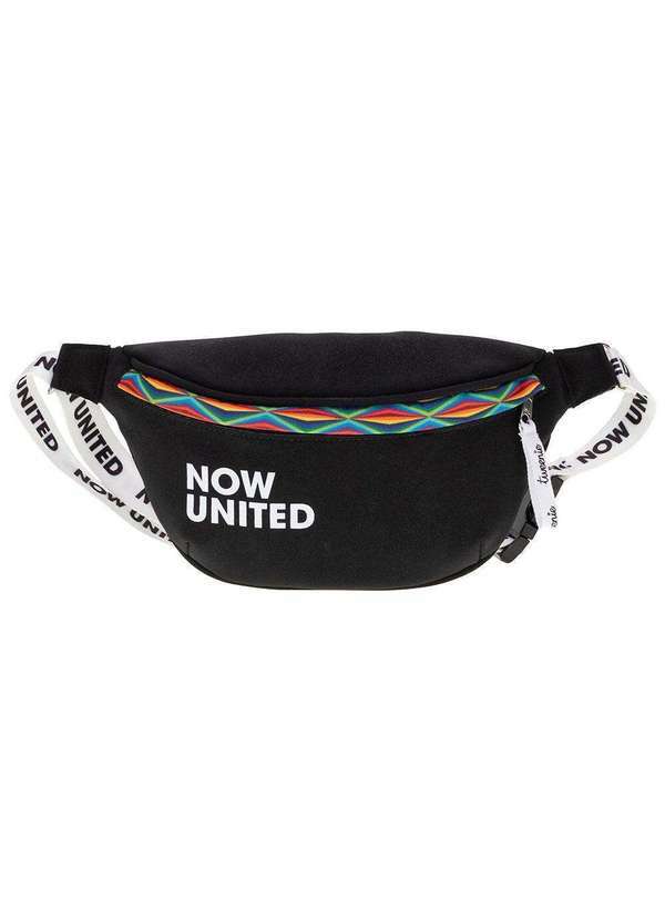 Vista 2 Pochete Now United Pampili Infantil 580092 - Preto