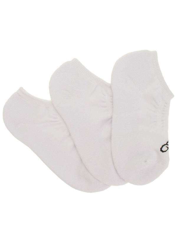Vista 2 Kit com 03 pares de Meias Invisível Olympikus - 81924 - Branco