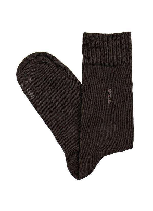 Vista 2 Meia Social Sportwear Lupo 1275 Marrom Lupo