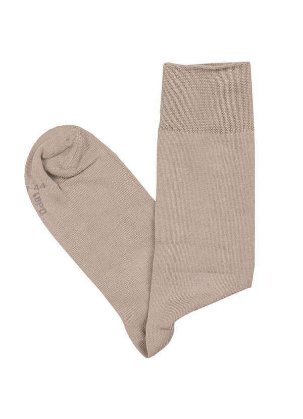 Vista 2 Meia Social Sportwear Lupo 1275 Bege Lupo